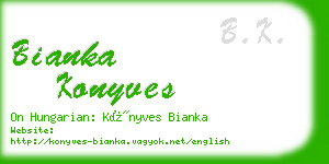 bianka konyves business card